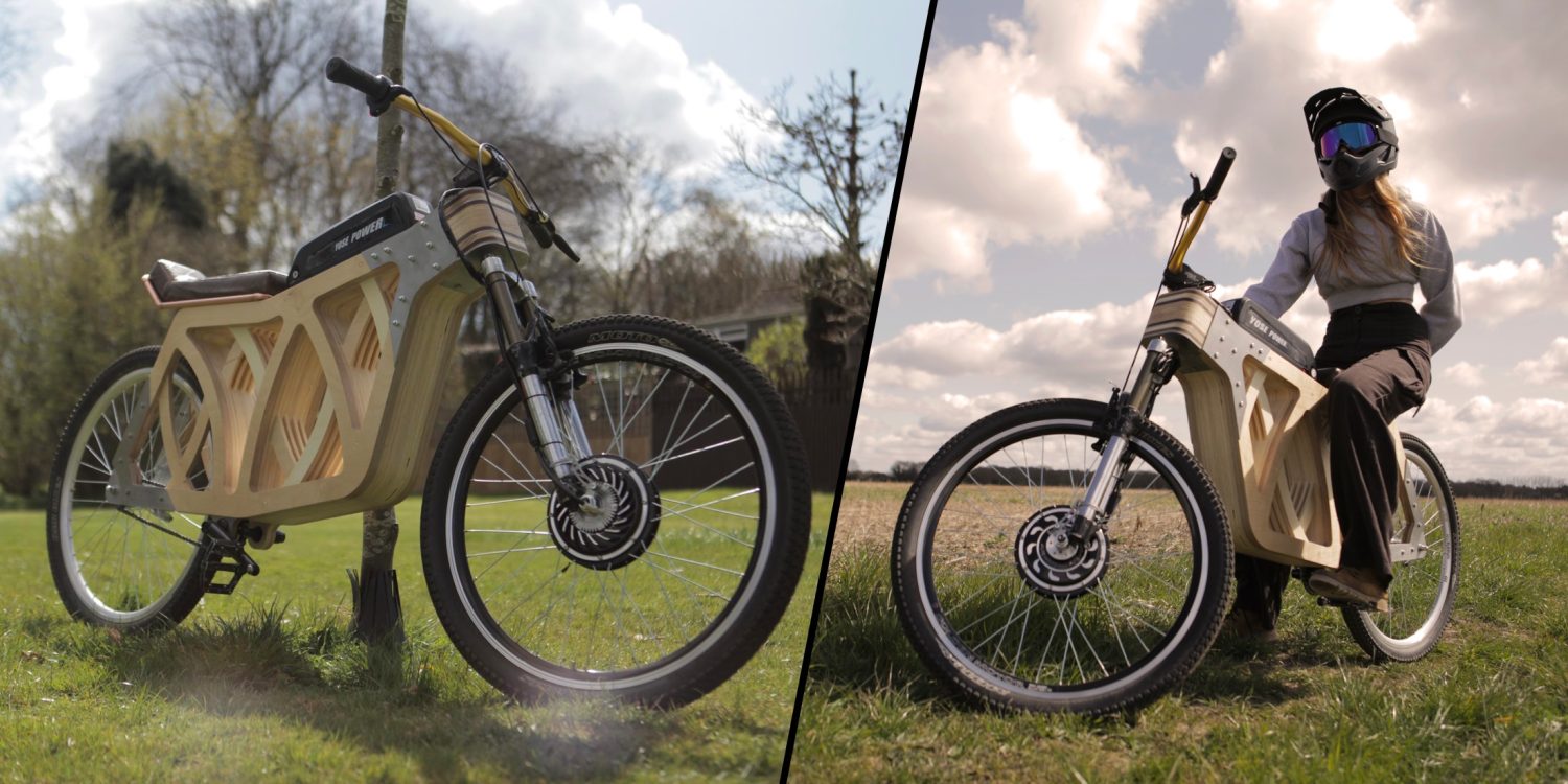 Xe đạp điện làm bằng gỗ chạy với tốc độ 45 km/h